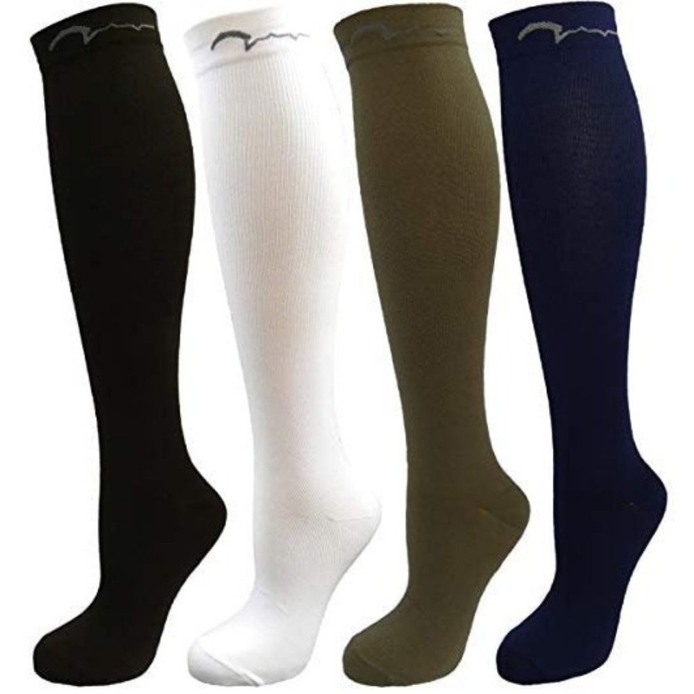 4 Pair Medium Extra Soft Assorted Compression Sock - image 1